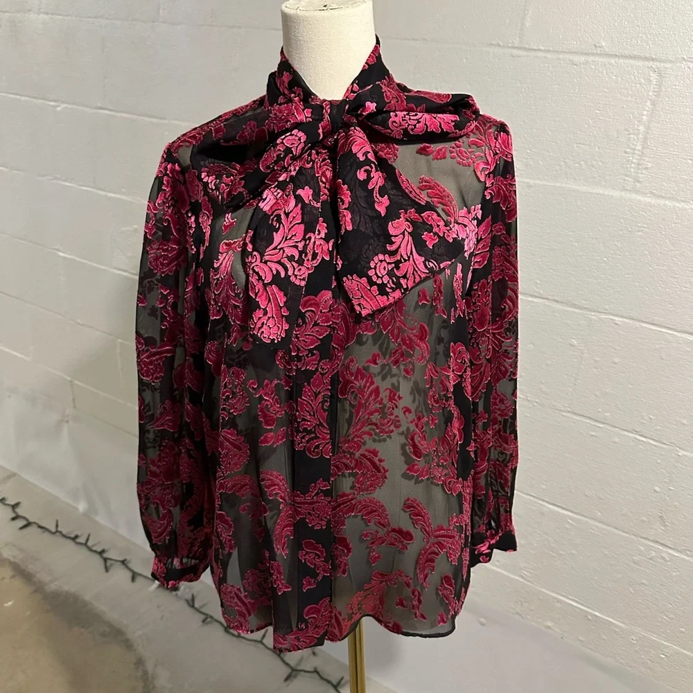 Alice + Olivia Sheer Blouse - Picture 1 of 10